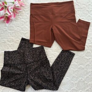 Bundle - 2 ATHLETA High Rise Cropped Leggings - L/XL